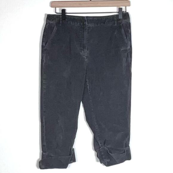 Talbots charcoal gray Capri corduroy casual pants size 6 petite 6P B169 - Picture 1 of 4